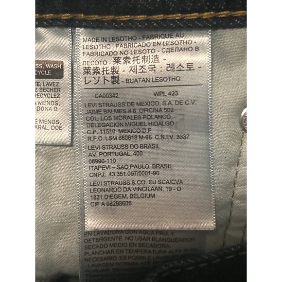 VGUC Levi's Dark Blue Denim Jeans Red Tag 505 Size 33x30 - Picture 4 of 6